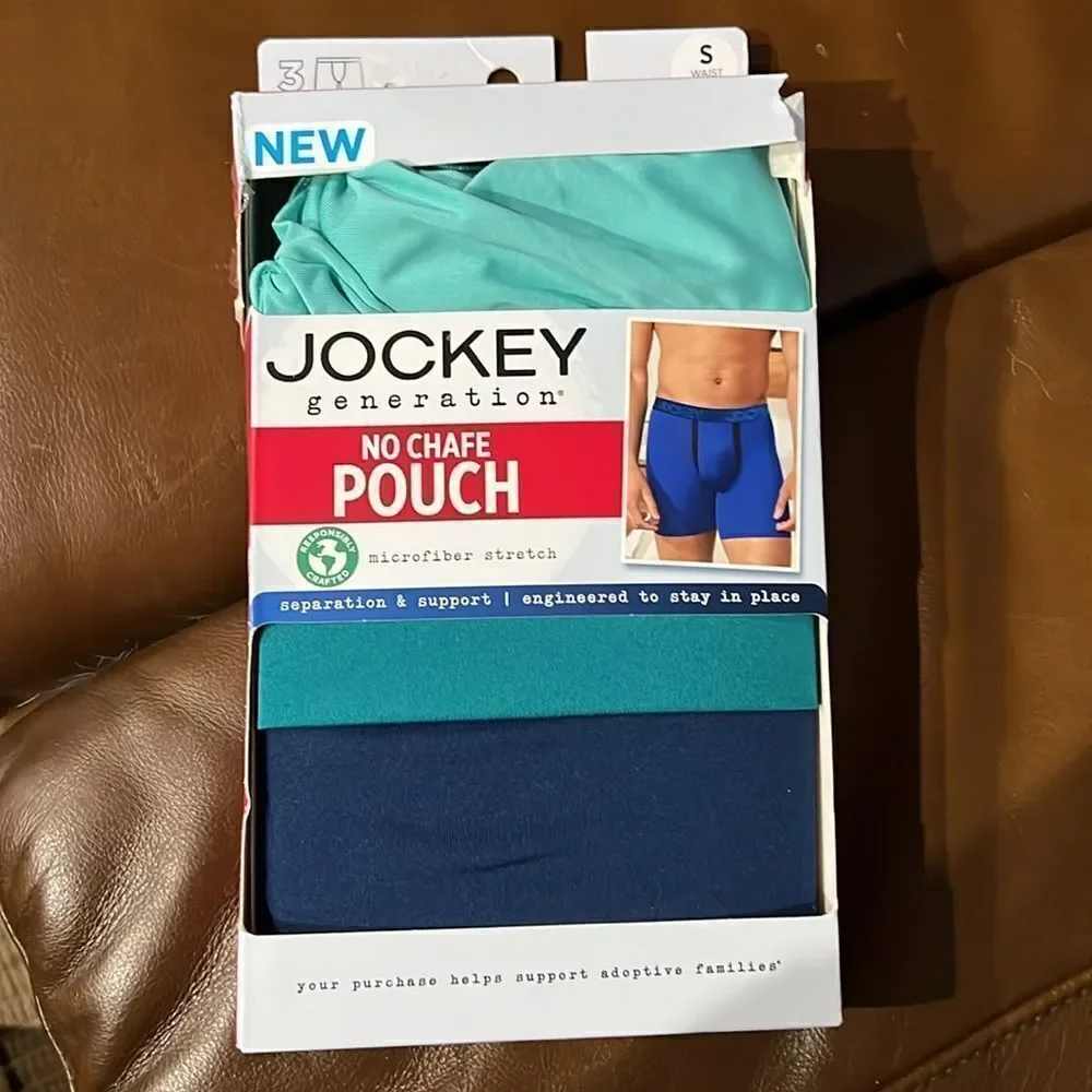 Jockey Generation Men's No Chafe Underwear 3pk -‎ Blue S D12